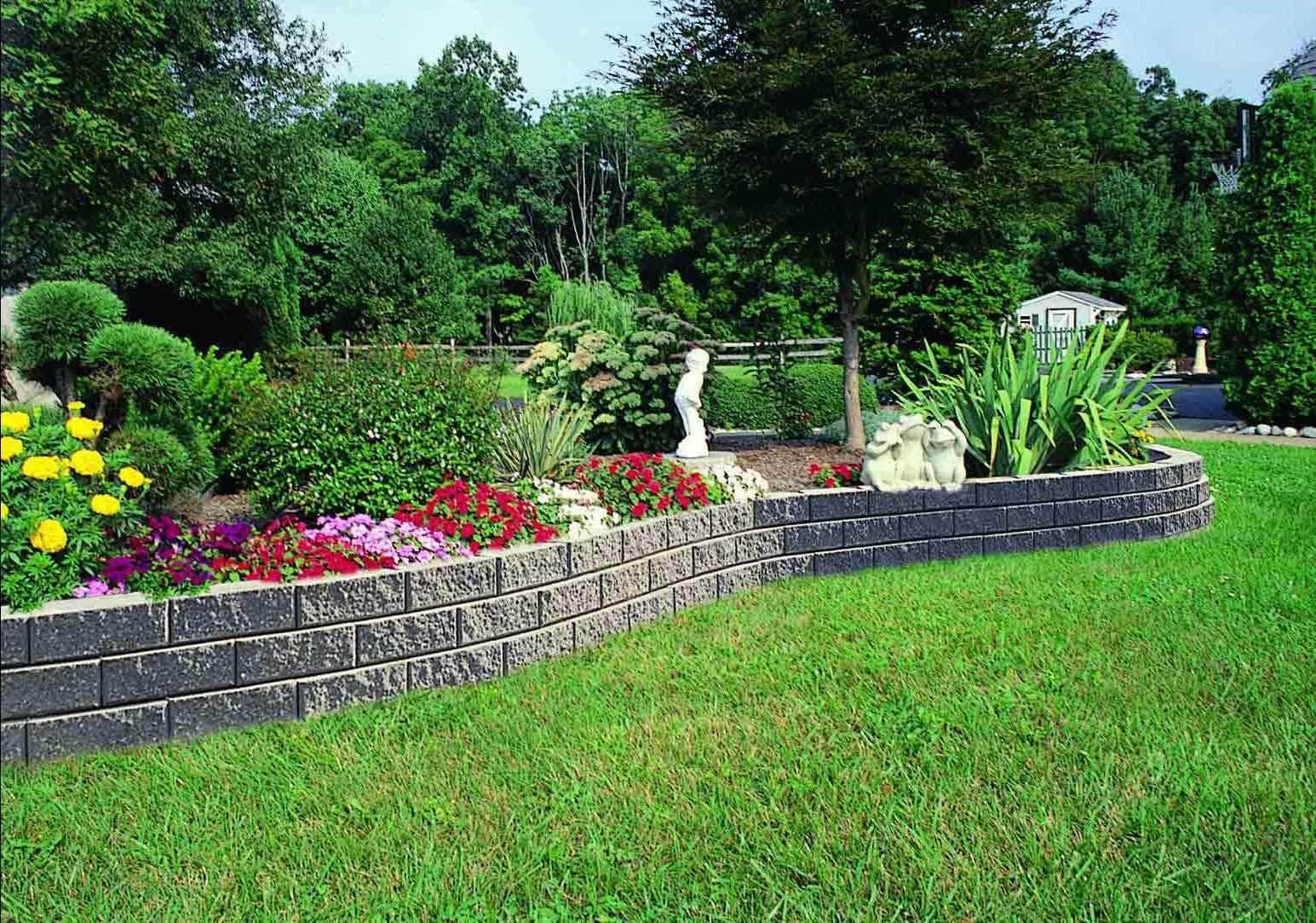 An example of an unusual design of a garden in a country house