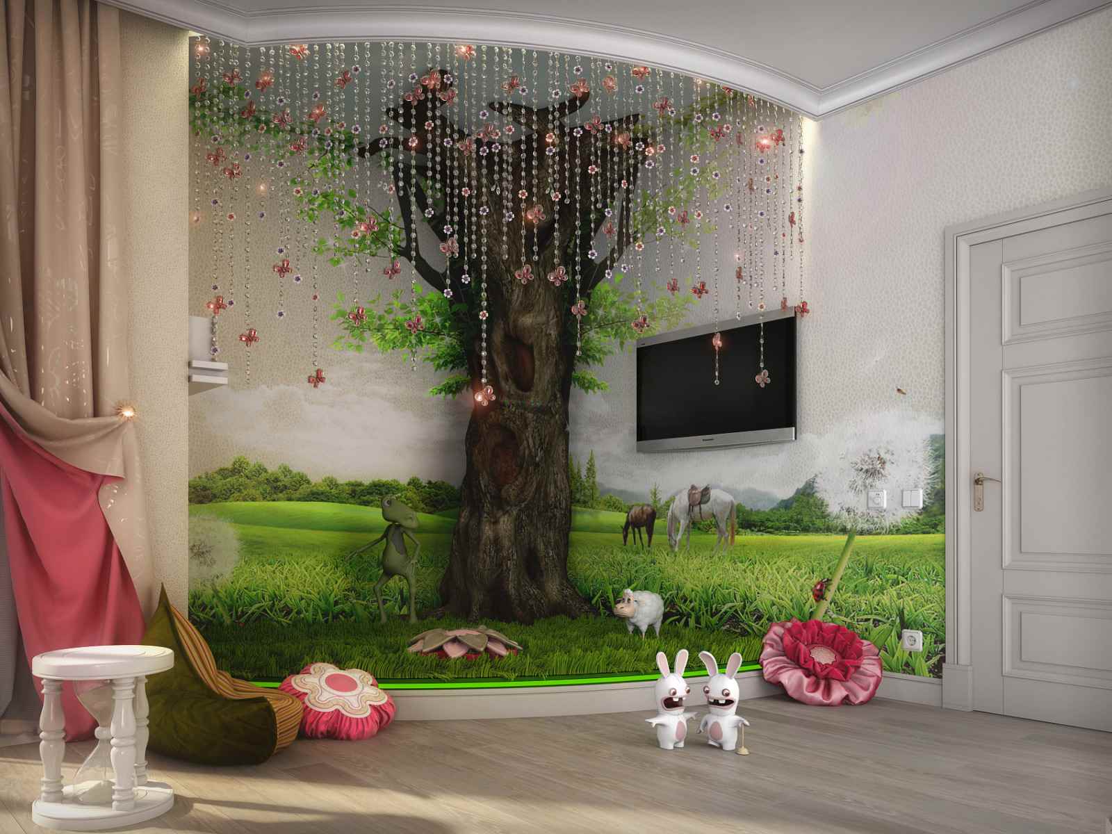 version of the bright style of a child’s room for a girl