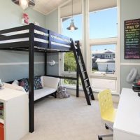 teenager room bed loft