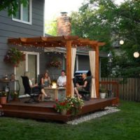 beautiful wooden porch