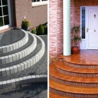 porch with clinker tiles