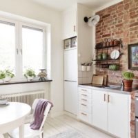 kitchen loft white table