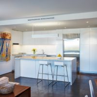 kitchen dining room living room in a private house photo