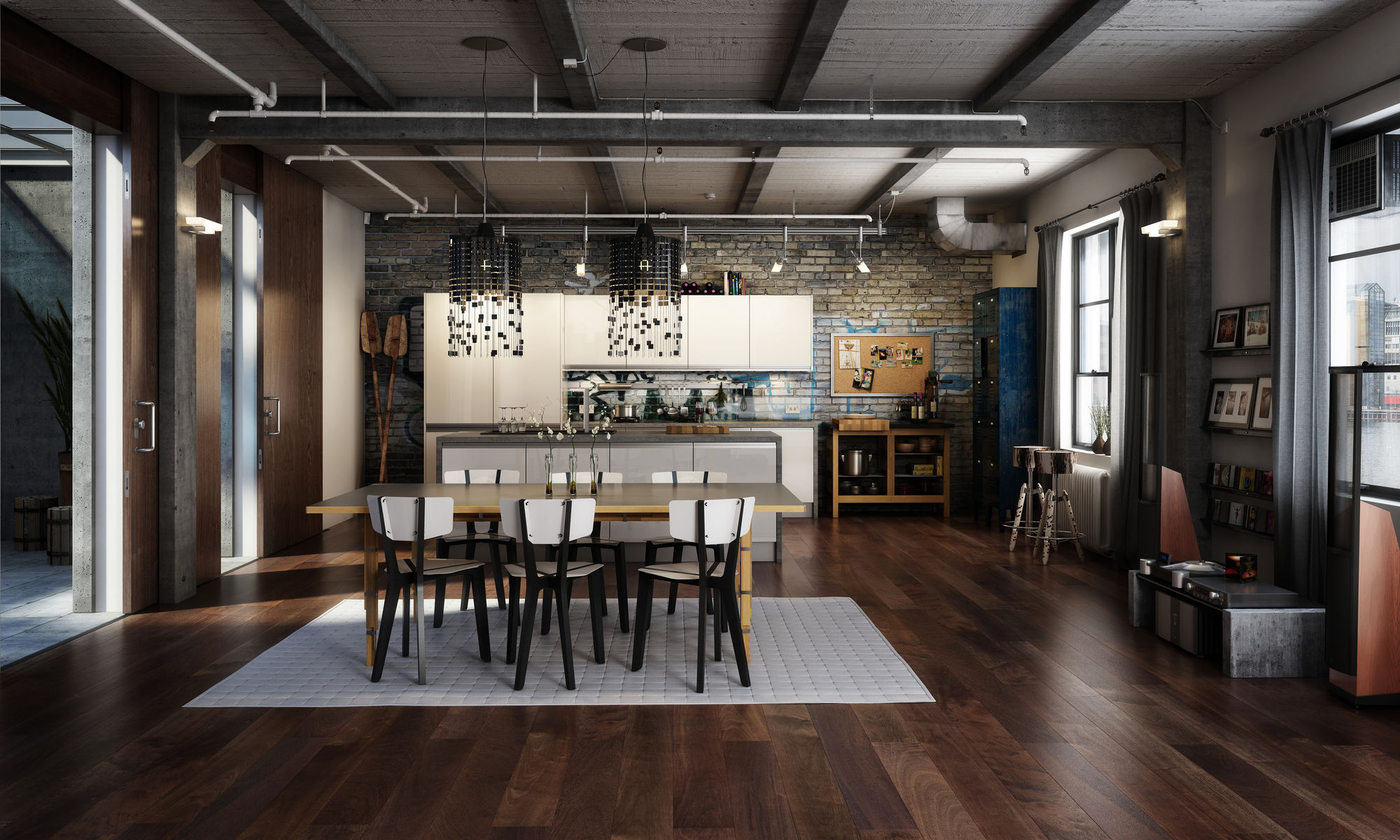 modern loft kitchen