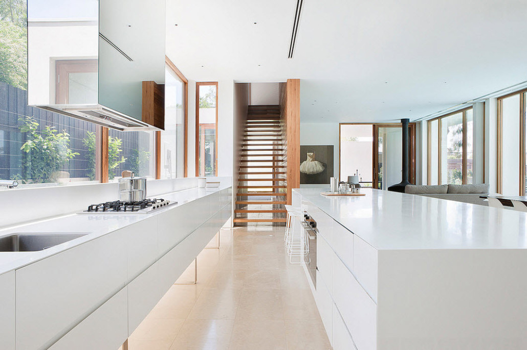 table window sill in the modern kitchen