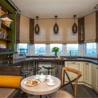 kitchen with bay window design photo