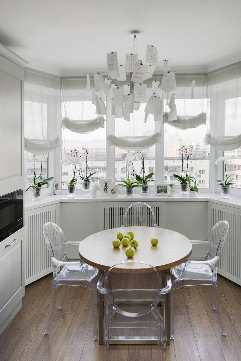 kitchen with bay window