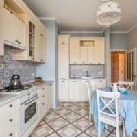 kitchen with ventilation duct at home