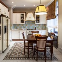 classic kitchen with ventilation duct