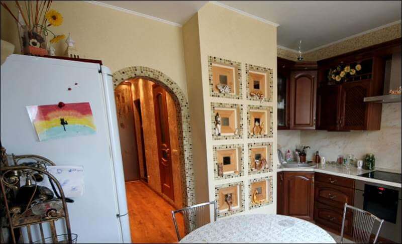 kitchen with ventilation duct