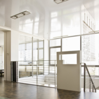 suspended ceiling in the hallway