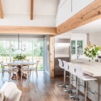 unusual design of the kitchen of the dining room of the living room in a private house