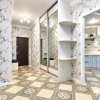 hallway design with wallpaper