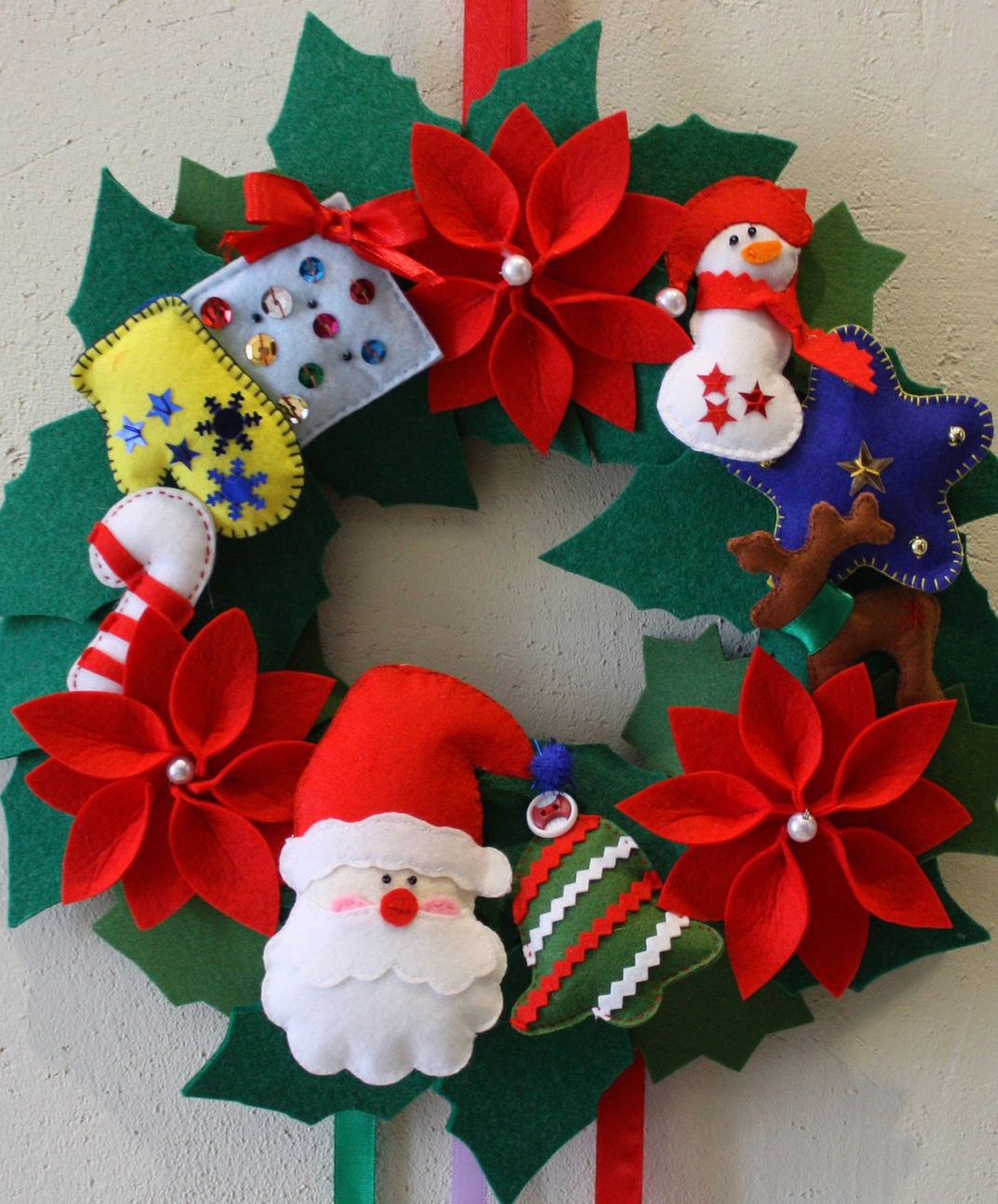 christmas felt wreath