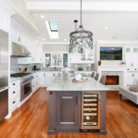 practical design kitchen dining room living room in a private house