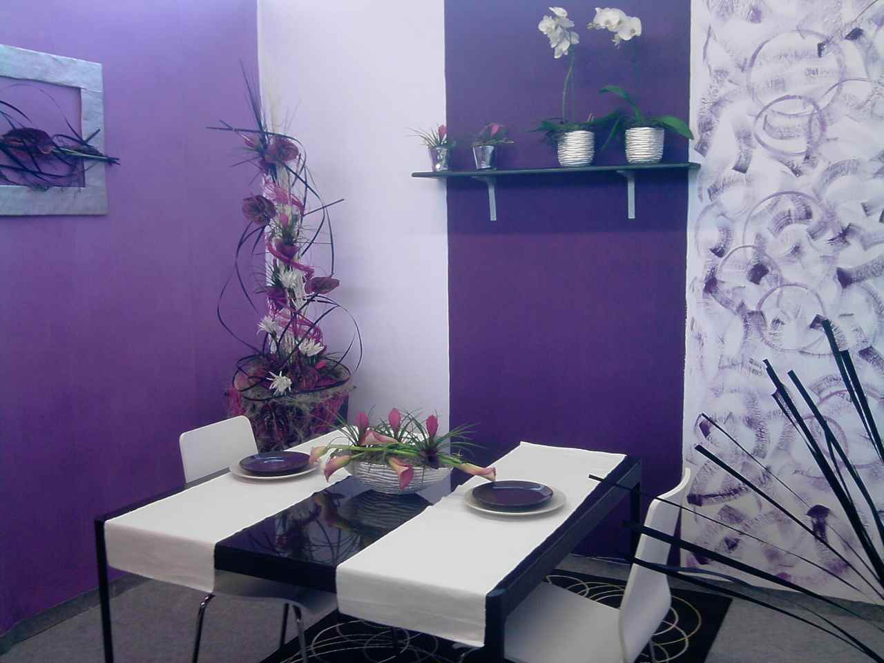 example of using bright lilac in design