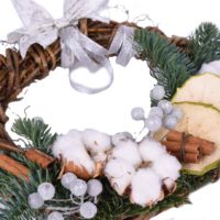 do-it-yourself versi hiasan cerah dari foto wreath christmas