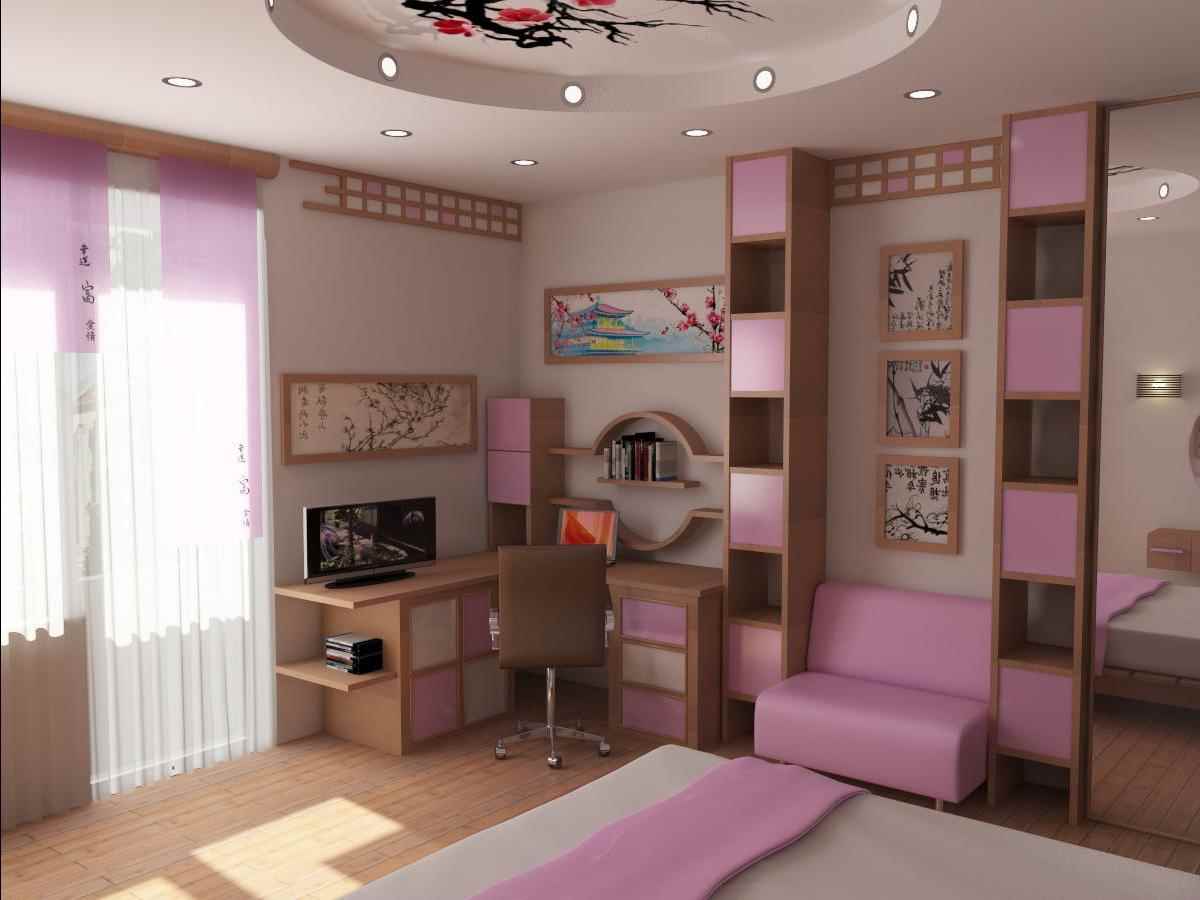 An example of a bright interior of a children's room for a girl