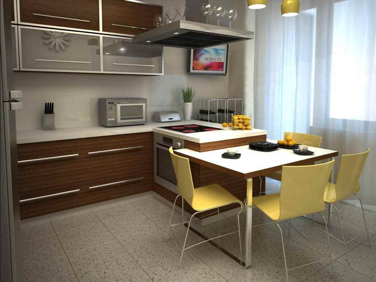 contoh gaya dapur yang tidak biasa 12 sq.m