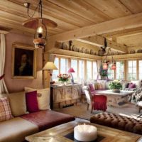 idée d'un beau style de cuisine dans une photo de maison en bois