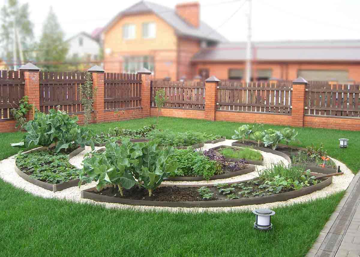 option of a light decor of a garden in a private courtyard