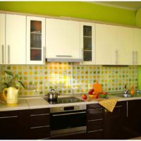 the idea of ​​a bright style kitchen 7 sq.m photo