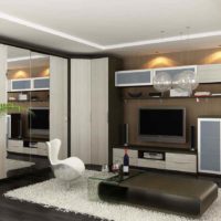 idea of ​​light studio apartment design 26 square meters picture