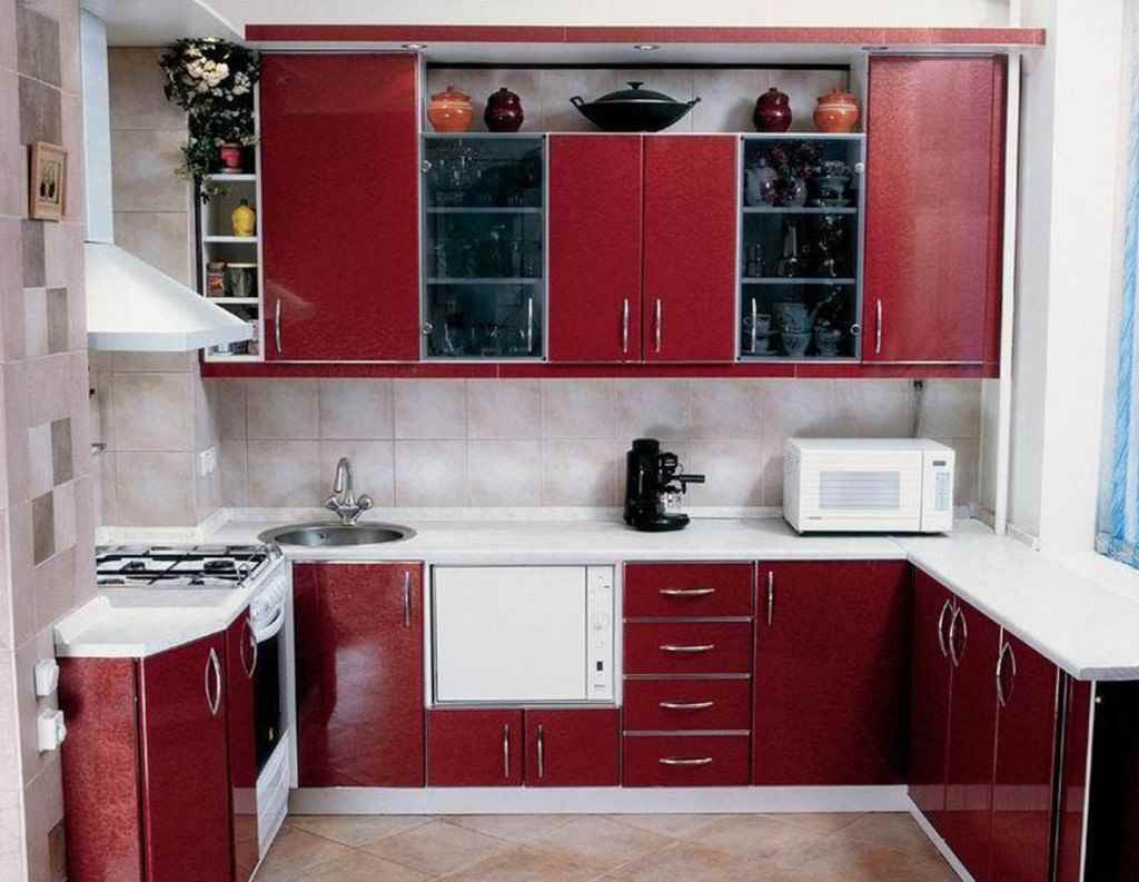 pilihan gaya dapur cerah 13 sq.m