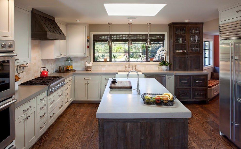 placement of a headset in a country kitchen