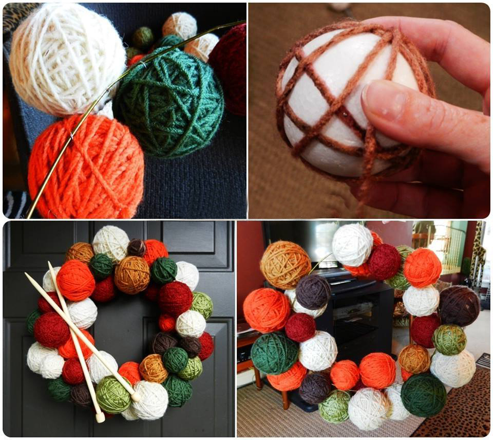 christmas wreath of balls