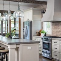 loft style kitchen white color