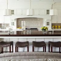 bar counter with soft chairs