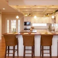 bar counter in the design of the kitchen