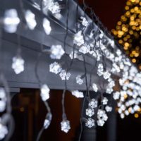 window decoration for new year snowflakes