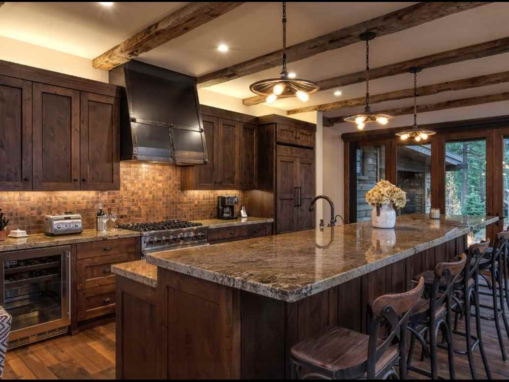 An example of a vibrant rustic style kitchen