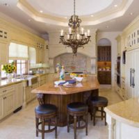 variant of a bright style kitchen in a country house picture