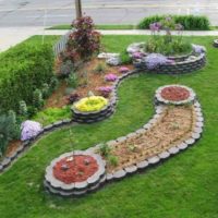 An example of a beautiful front garden design in a private courtyard