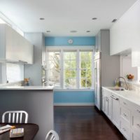 kitchen design with window decoration options