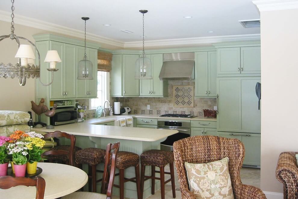 bright spring kitchen interior