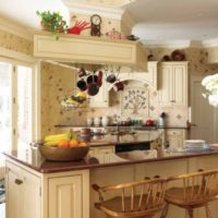 interior of a small kitchen design