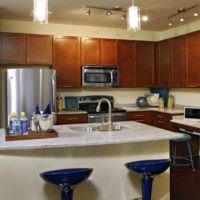 interior of a small kitchen design photo