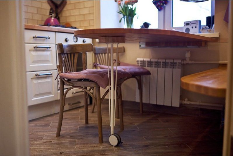 table window sill in the kitchen