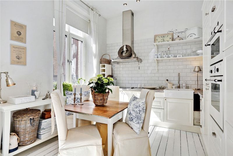 bright kitchen in provence style