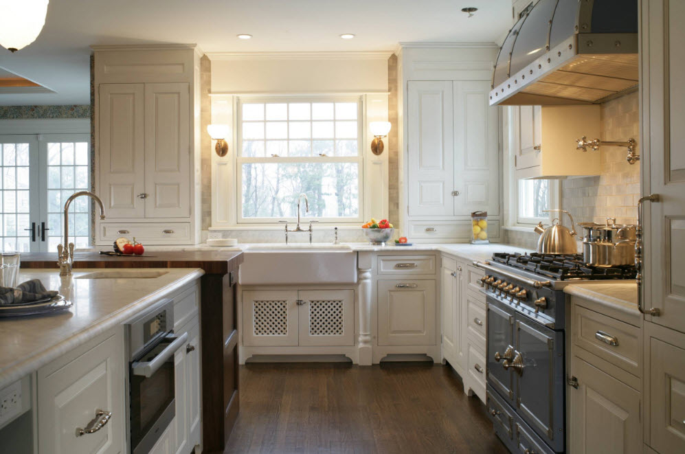 kitchen with provence window