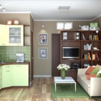 reka bentuk apartmen reka letak gambar 33 m2