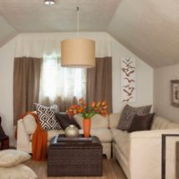 attic design in the house bedroom photo