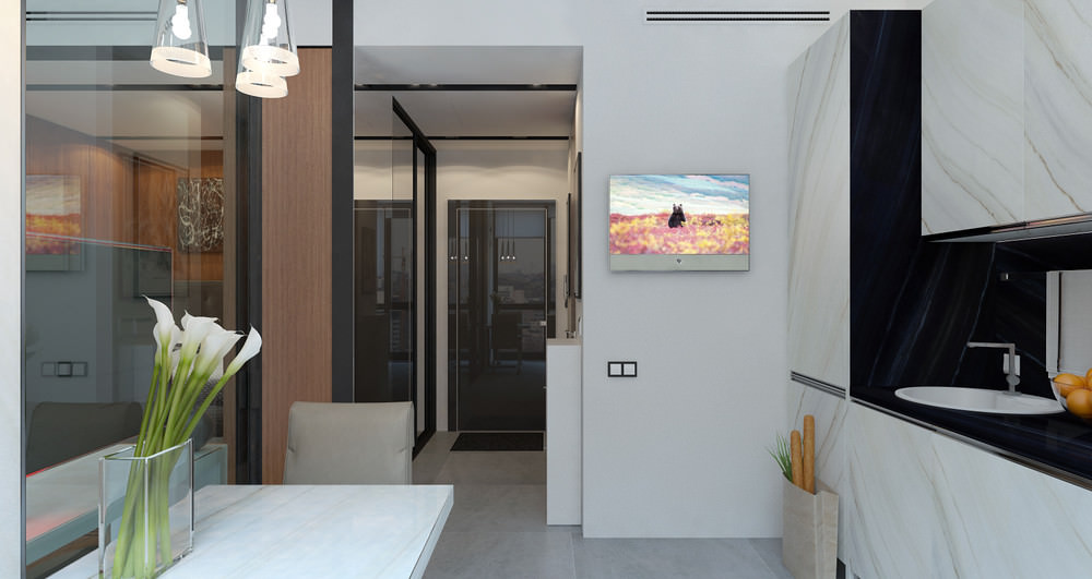 36 sqm small studio design