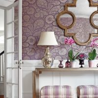 wallpaper design in the hall interior ideas