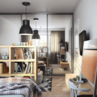 design of a studio apartment with an area of ​​36 m2 ideas