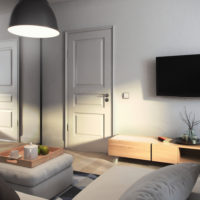 design of a studio apartment with an area of ​​36 sq m